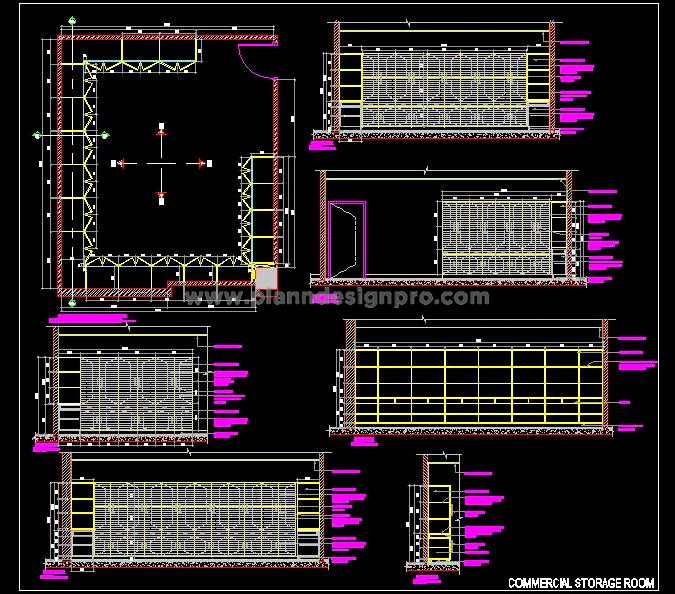 Goods Receiving Store AutoCAD- Storage & Counter Detail